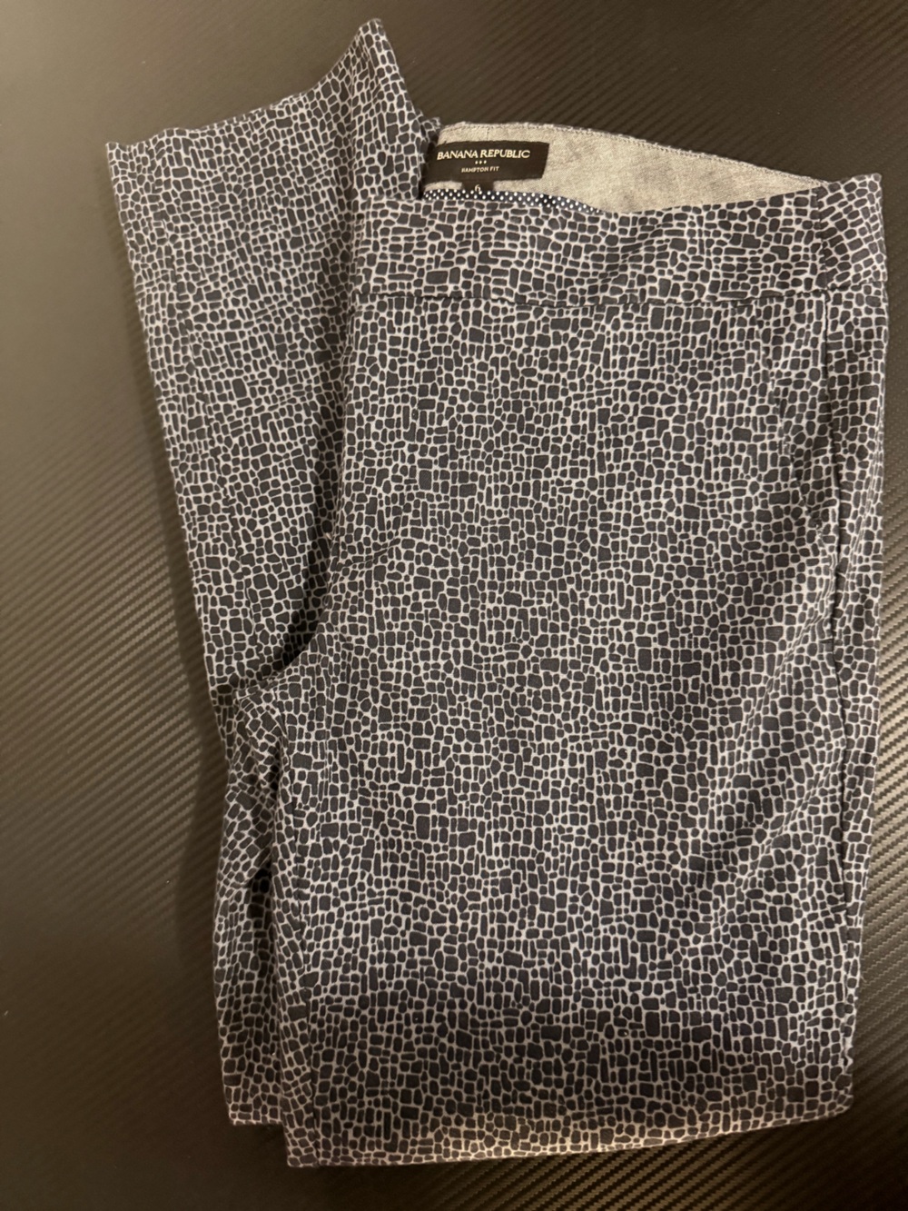 Banana Republic Black and White Cropped Patterned Pants